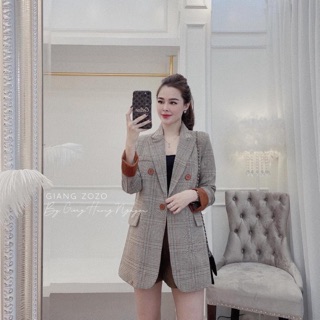 ÁO KHOÁC DẠ KẺ DÁNG DÀI ❌HOT HIT❌