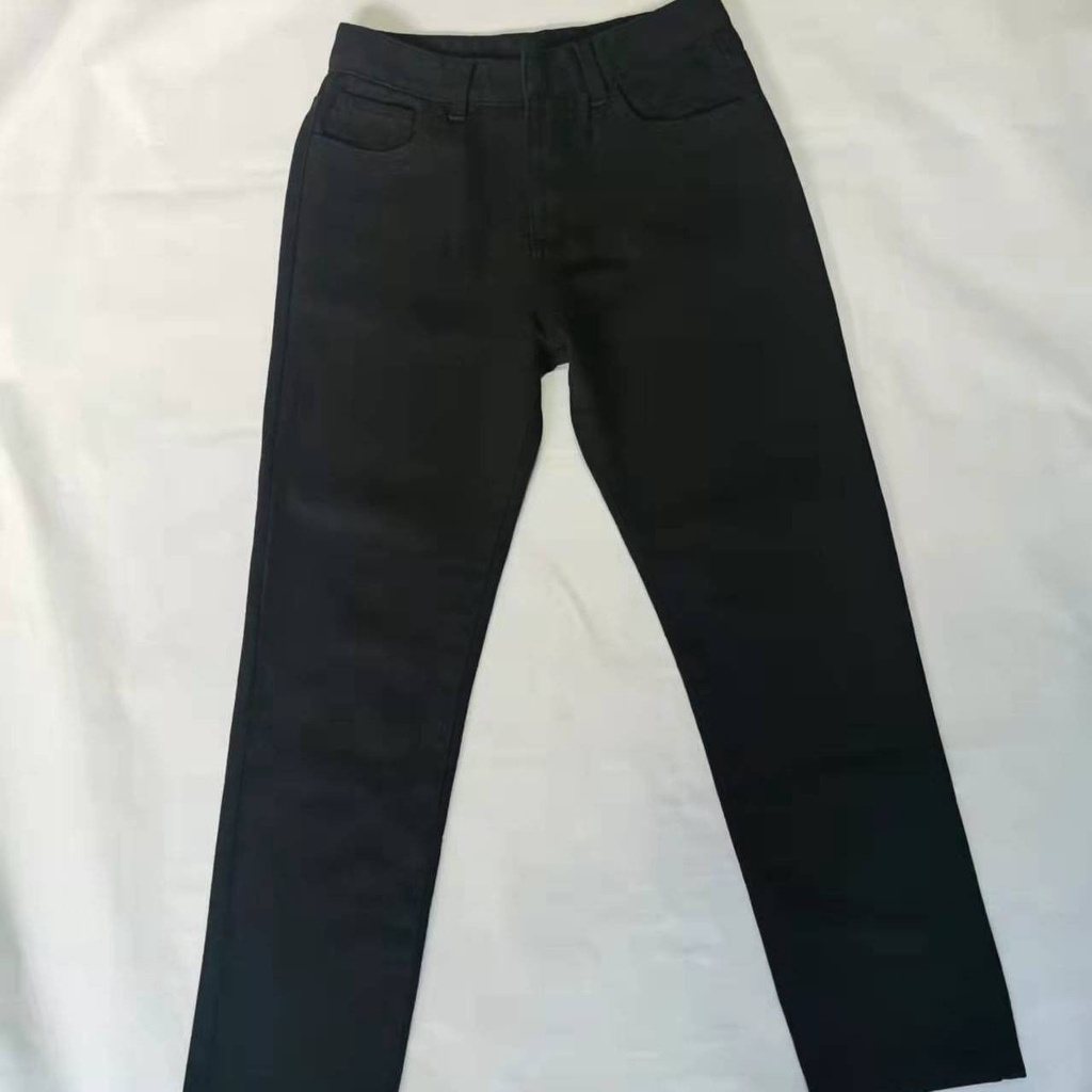 Jiashucheng Hàng Có Sẵn Quần Jean Dáng Suông Rộng Màu Nhuộm Phong Cách Bốn Mùa Cho Nữ Giới Có Size Lớn