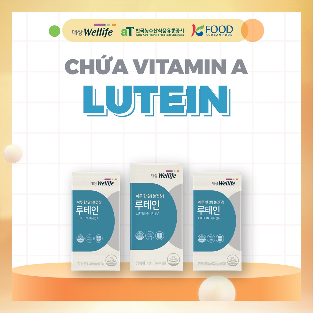 Viên bổ mắt DAESANG WELLIFE Lutein 60 viên nén / hộp