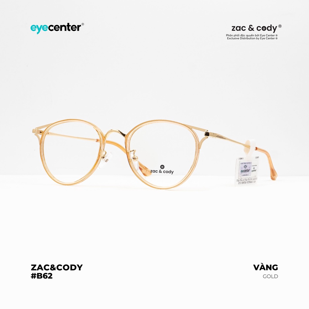 Gọng kính cận nữ chính hãng ZAC &amp; CODY B62S kim loại chống gỉ nhập khẩu by Eye Center Vietnam