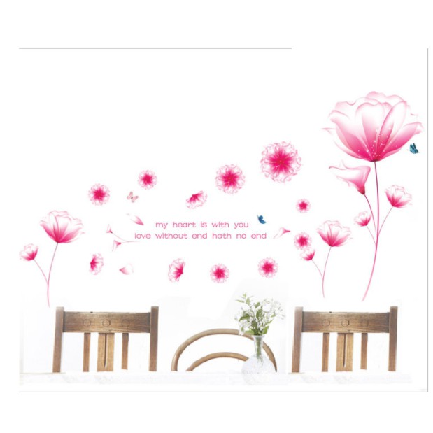Decal trang trí tường Hoa mẫu mới 01
