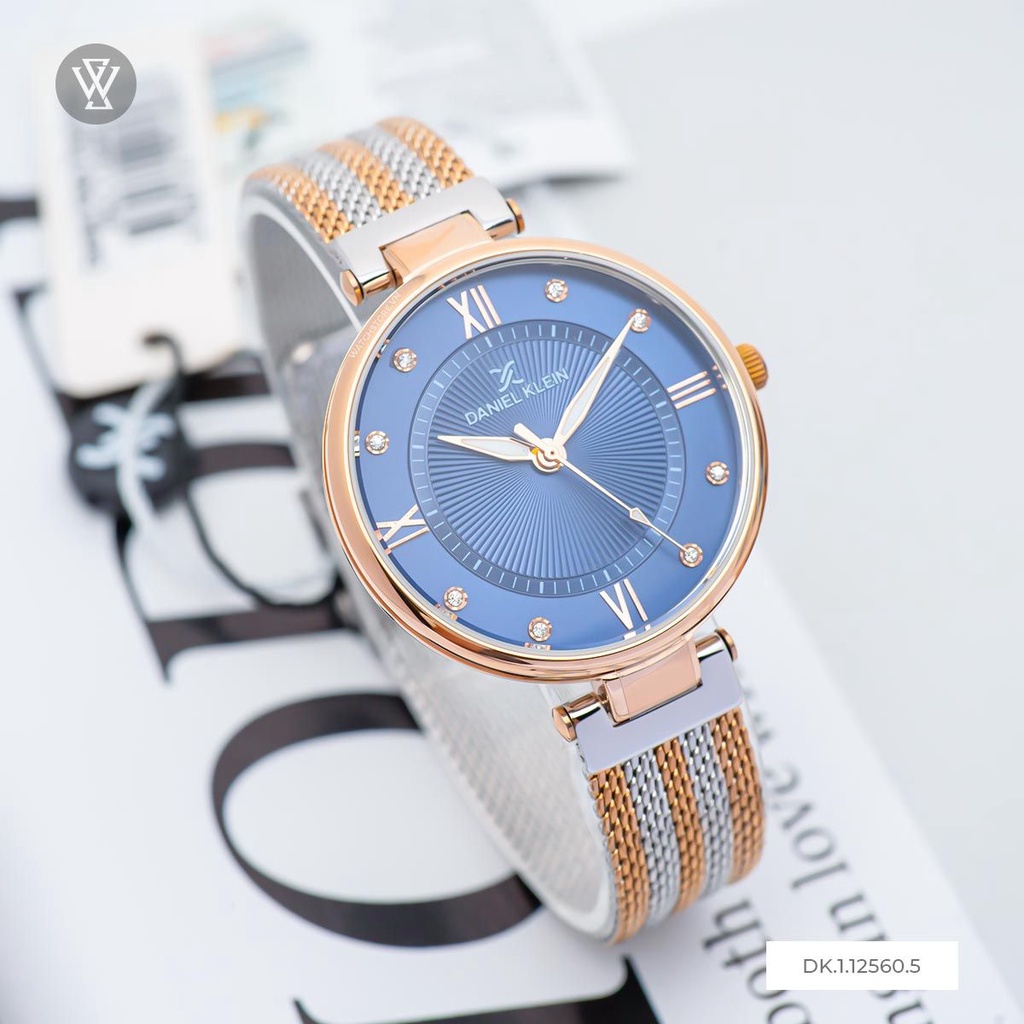Đồng Hồ Quartz Nữ Daniel Klein WATCHSTORE DK.1.12560.5 Mặt Kính Khoáng 35mm, Dây Kim Loại, Vỏ Thép Không Gỉ
