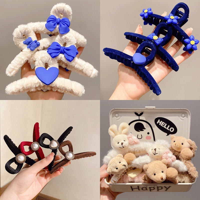 Kẹp Tóc Hình Chú Gấu Nhồi Bông Dễ Thương Thời Trang