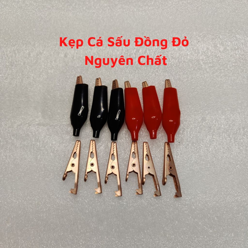 Kẹp Cá Cấu Bằng Đồng Đỏ Nguyên Chất,Dẫn Dòng Cực Tốt Size 4.5cm