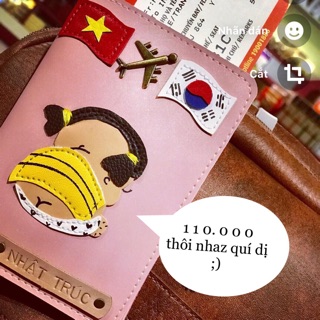 Vỏ hộ chiếu quỳnh aka - bao hộ chiếu