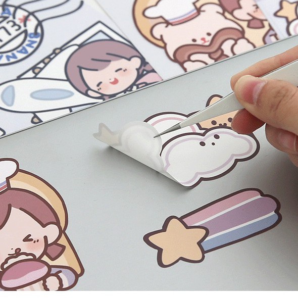 (Video) Tờ Sticker Tilado (Trang trí Laptop- Mũ BH - Vali)