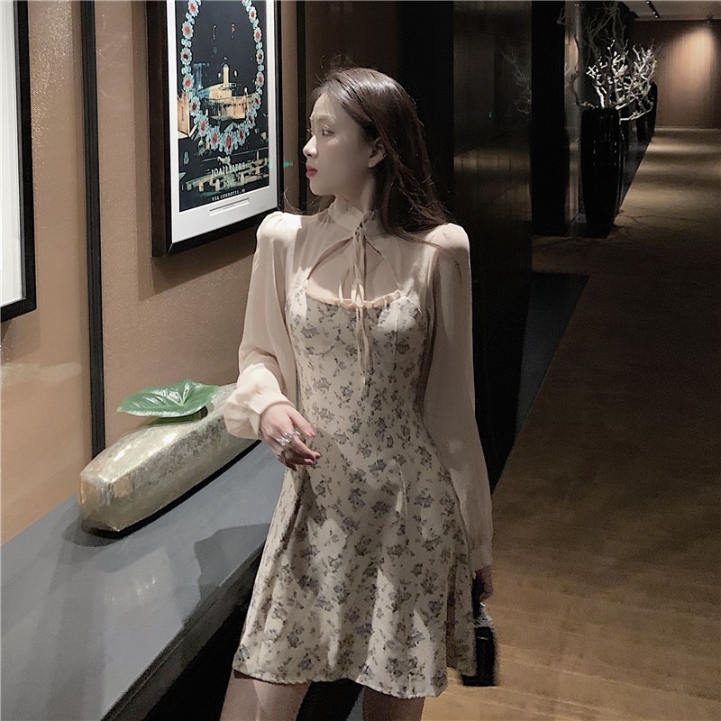 Đầm Ôm Hoa Nhí Cổ Choker Xinh Xinh | BigBuy360 - bigbuy360.vn