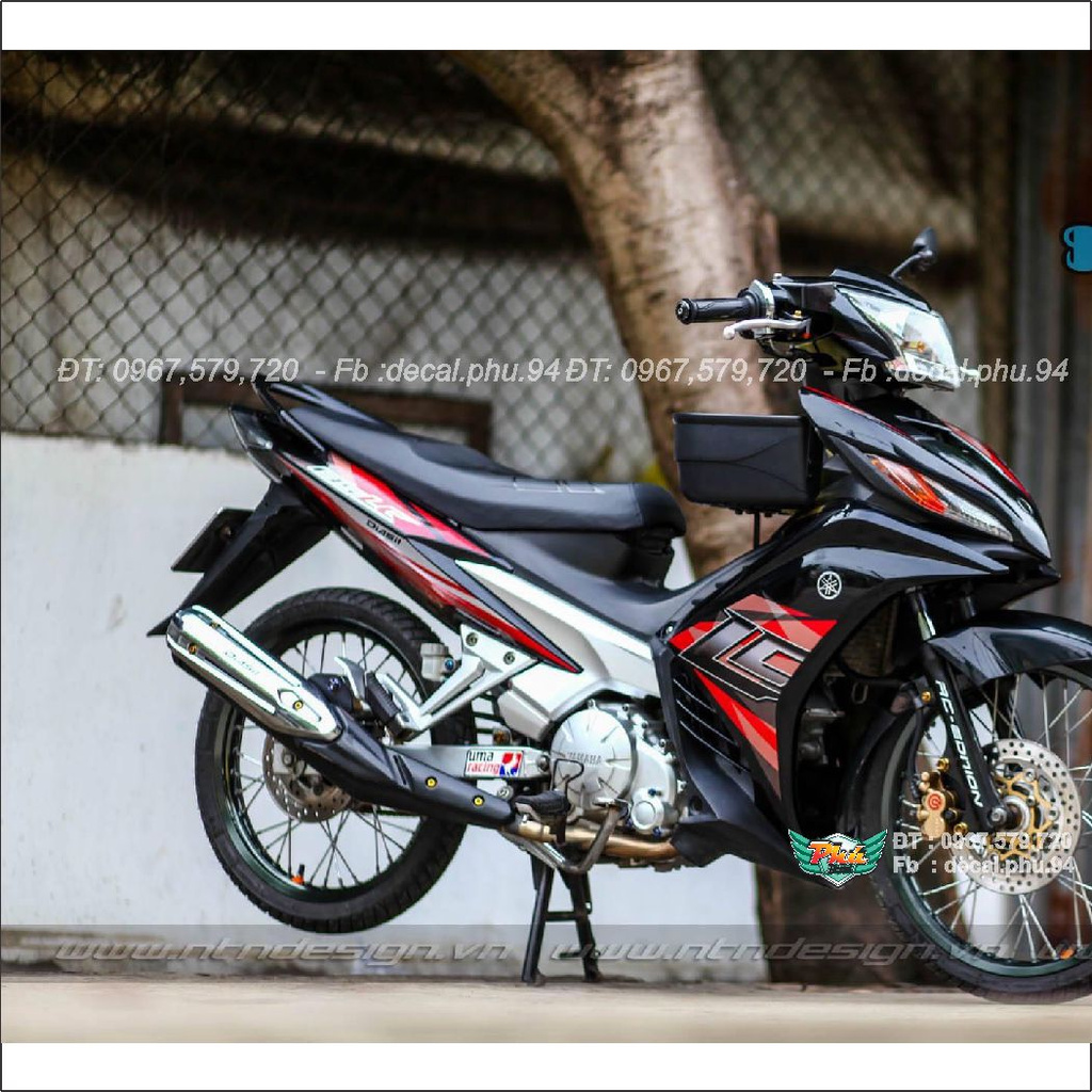 Tem Rời Exciter 135 đen Lc đỏ (J)