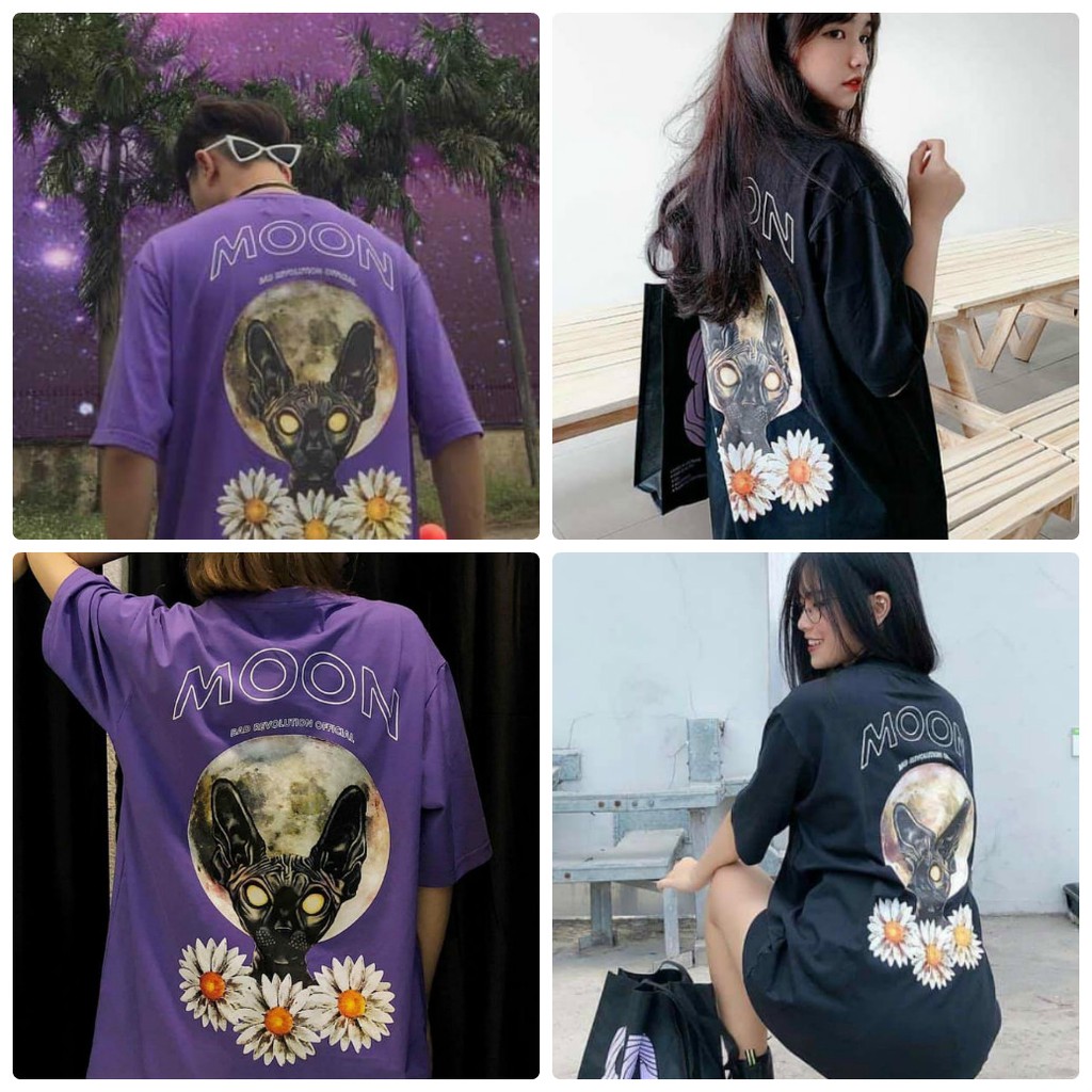 [Kèm hình thật] Áo tay lỡ Moon Egypt Daisy cực chất unisex