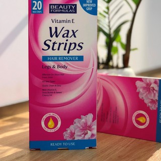 Miếng dán tẩy lông Beauty Formulas Wax Strips Legs and Body (hộp 20 miếng) - 2201603