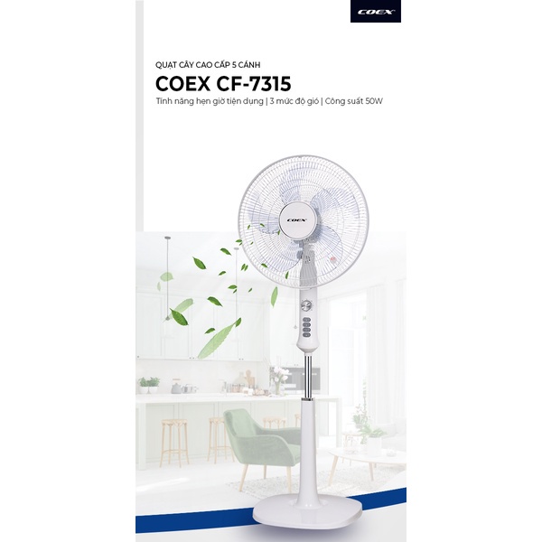 Quạt cây cao cấp 5 cánh Coex CF-7315