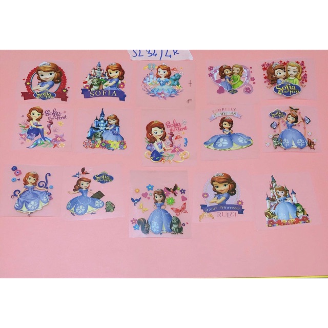 Sticker ủi,patch ủi,hình ủi công chúa ( chọn ngẫu nhiên)