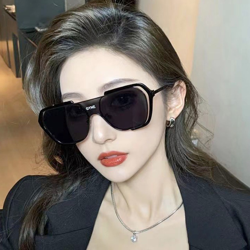 Kính Chống Nắng Một Mảnh Tròng Vuông Lớn Thời Trang Hàn Quốc Cá Tính Ngoài Trời Cho Nam Và Nữ