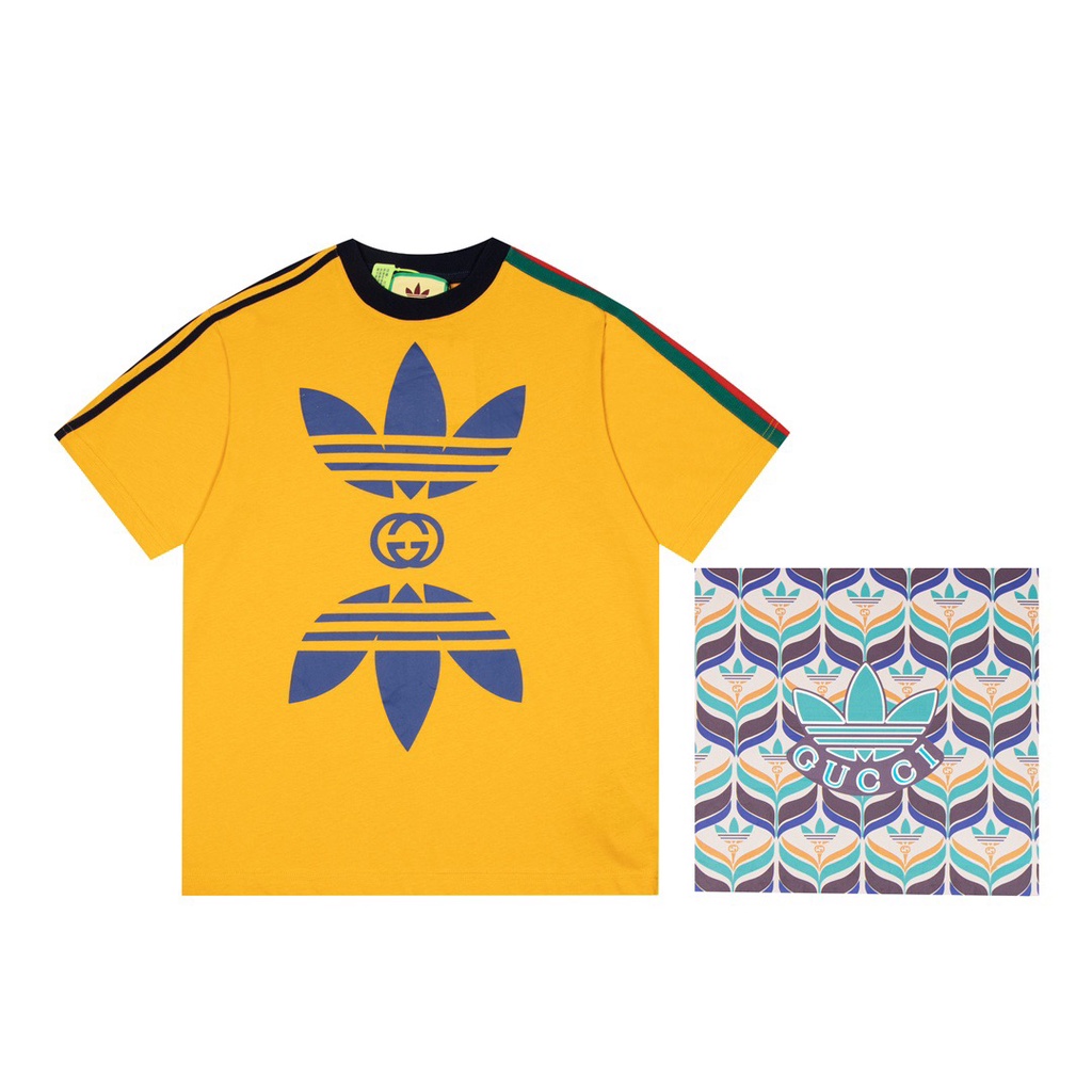 Áo Thun Dài Tay 22ss Gucci X Adidas Thời Trang Dạo Phố Năng Động