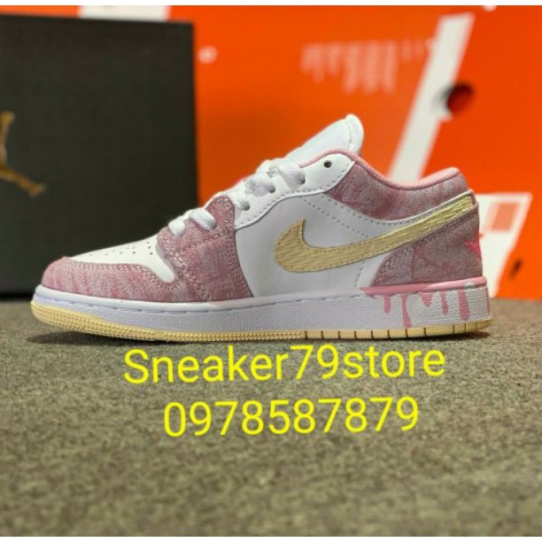 Giày Nike Air Jordan 1 Low Strawberry Ice Cream CW7104-601 Women  Hình Ảnh Độc Quyền