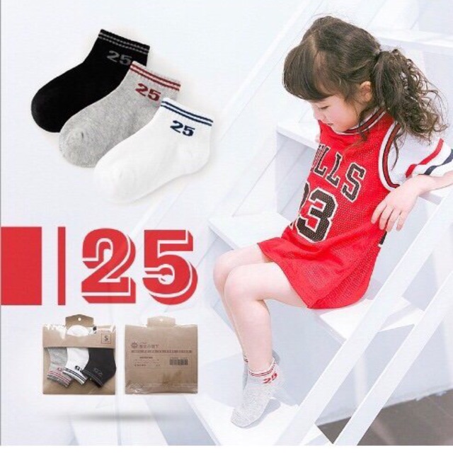 Tất cho bé thể thao sét 3 đôi CS29 