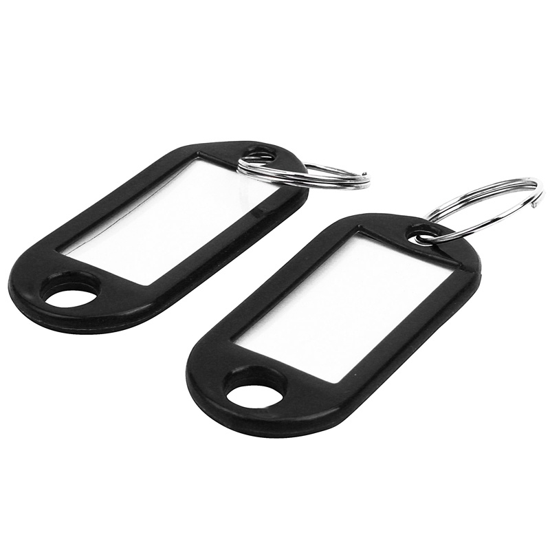 Thẻ vòng chìa khóa '100 chiếc màu đen)