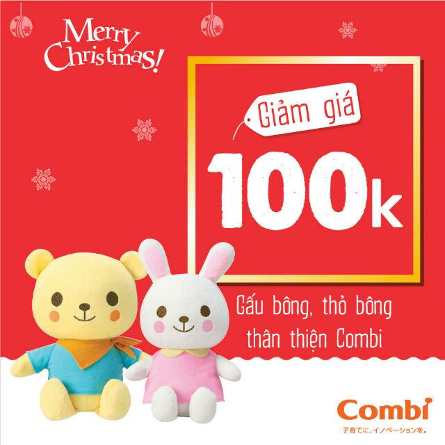 [-100k] Gấu Thỏ bông thân thiện Combi