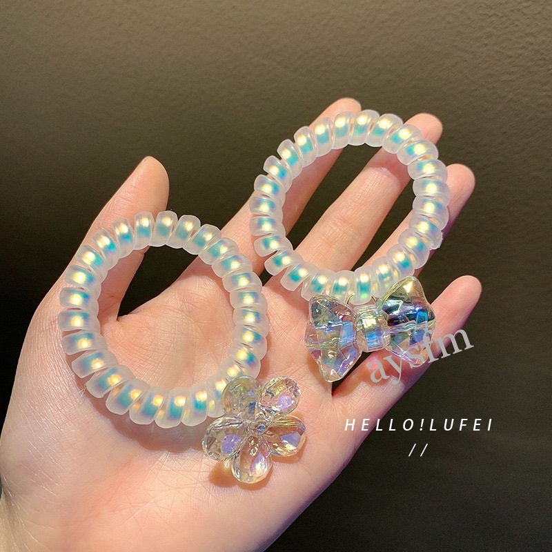 Dây buộc tóc cao su xoắn ốc dễ thương xinh xắn