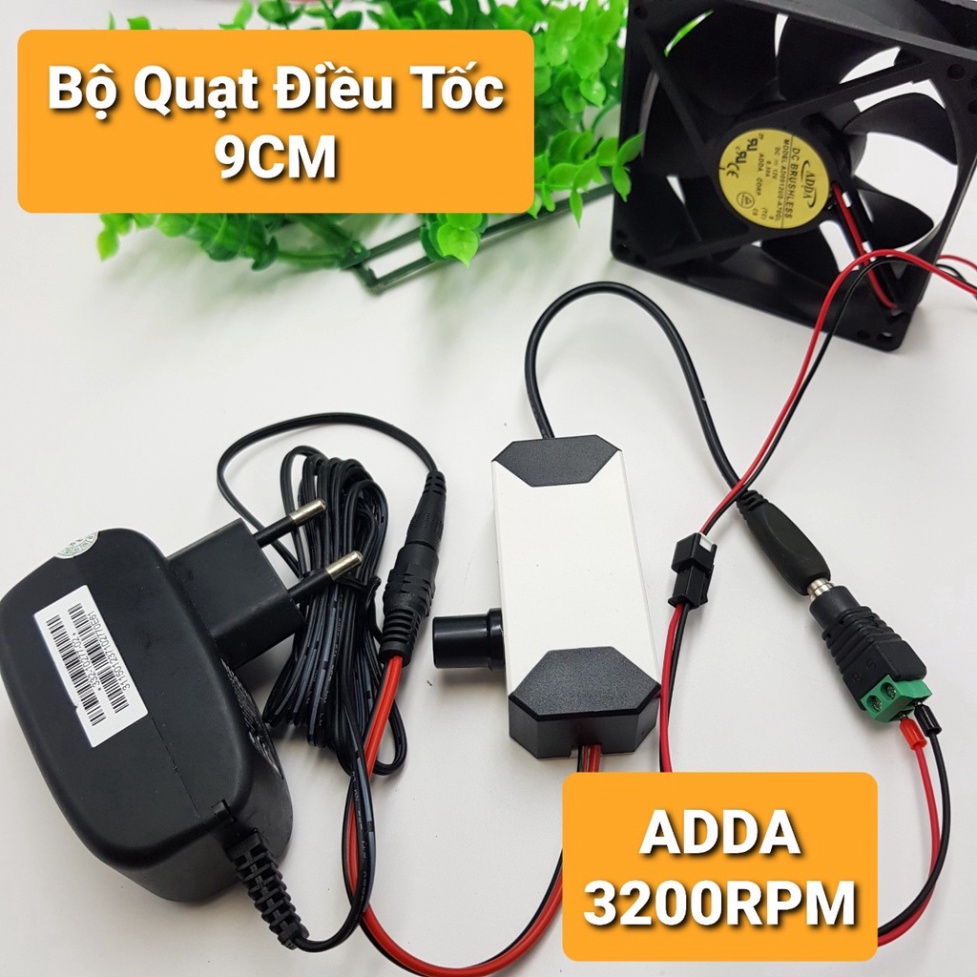 Bộ quạt tản nhiệt hút mùi có điều tốc 12V các kích thước 6CM 8CM 9CM 12CM Quạt an toàn tiện dụng