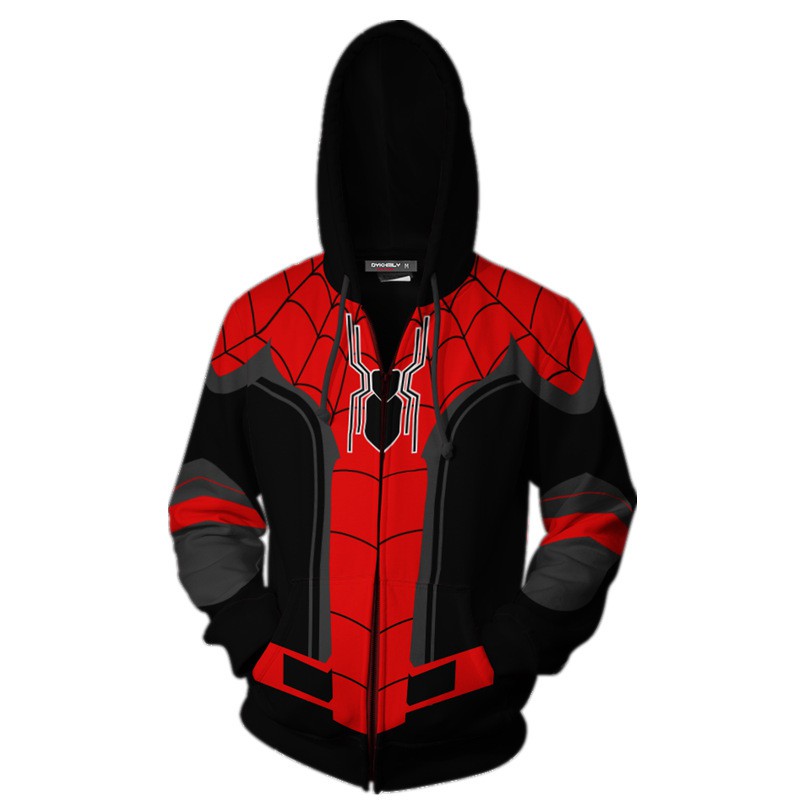 Áo khoác hoodie HUQISHA in hình Spiderman Venom 3D thời trang cao cấp