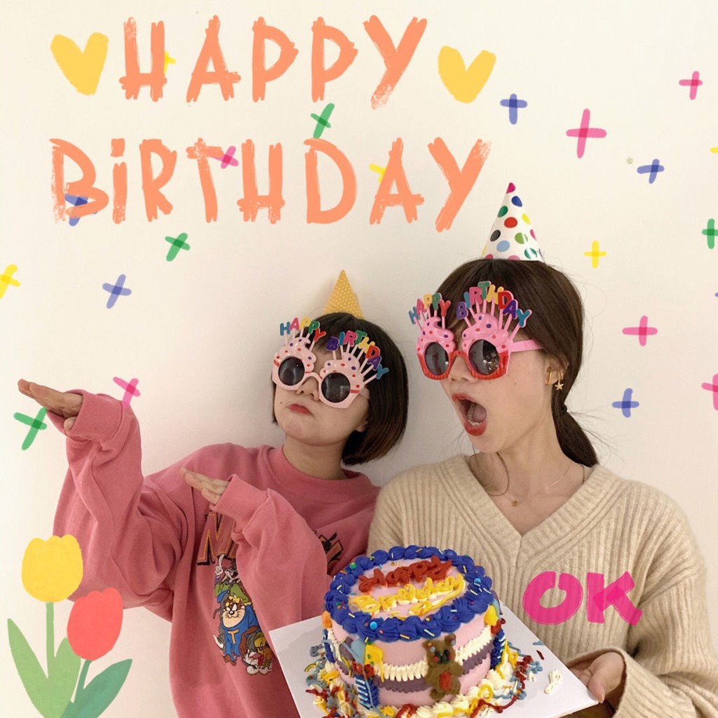 Kính mắt Happy Birthday - Trang trí sinh nhật