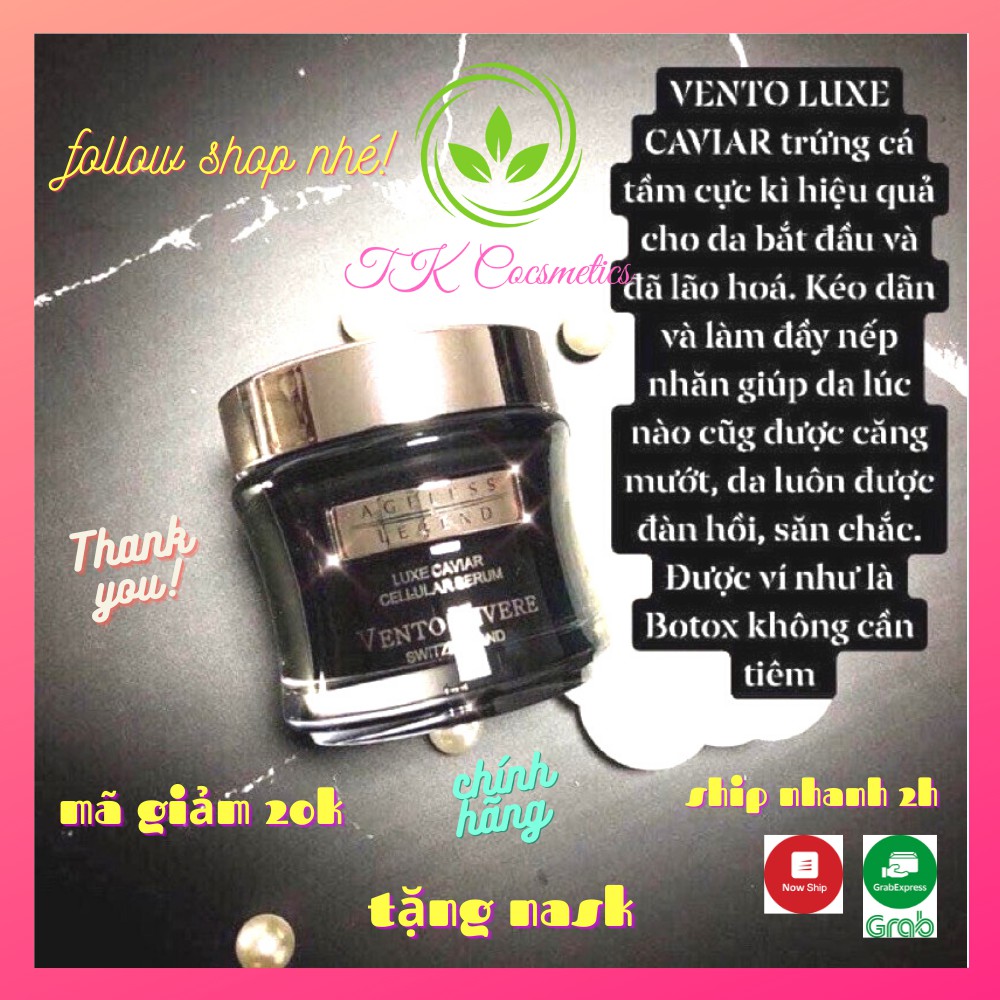 Kem Vento Vivere - Bộ Kem Vento Pearl, Vento Truffle, Vento Luxe