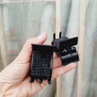 Kẹp tóc 5 răng đính xoàn màu đen