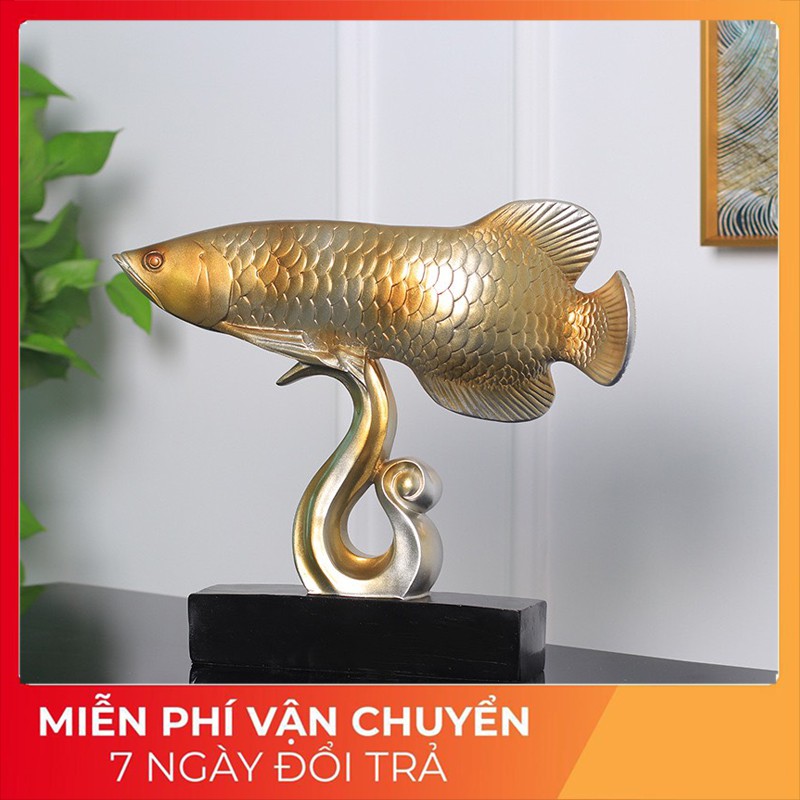 Tượng decor cá rồng, tượng trang trí nội thất