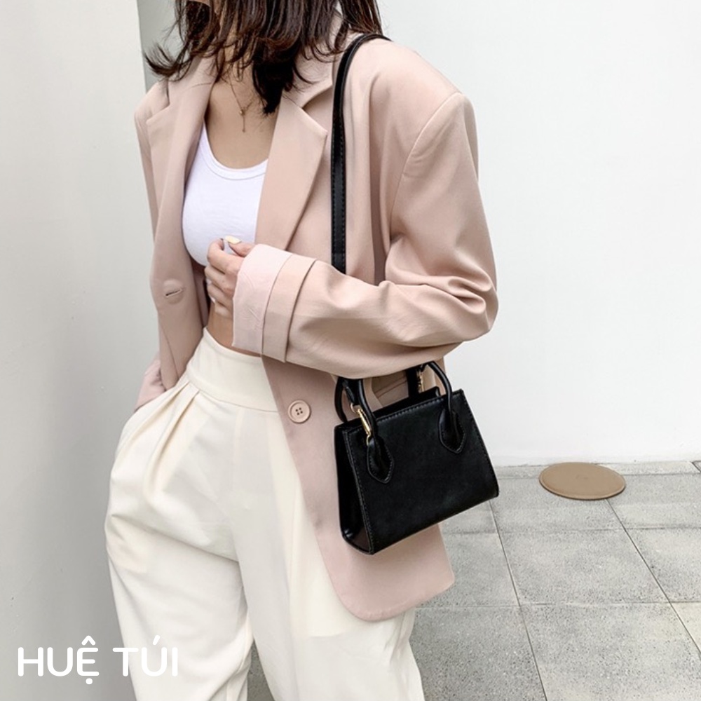 Túi xách đeo chéo phong cách trẻ trung thời trang hai quai trơn TX03