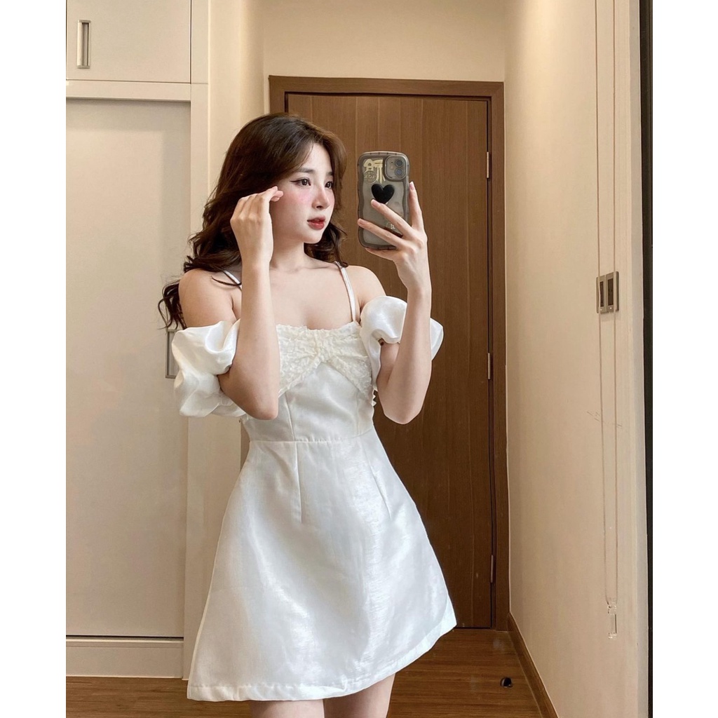 Váy 2 Dây Chất Liệu TAFTA phối ren