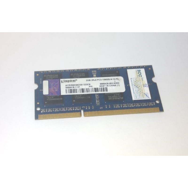 Ram Laptop DDR3 2GB Bus 1333Mhz PC3 10600s cũ ( hàng tháo máy )