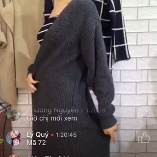 Áo khoác len cardigan rất đẹp màu xám ạ