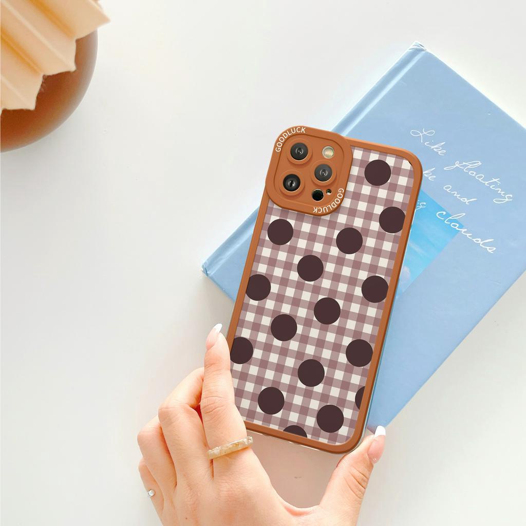 Ốp lưng iphone Gấu chấm bi cạnh vuông 6/6plus/6s/6splus/7/7plus/8/8plus/x/xs/11/12/13/14/pro/max/promax/plus/shin/case