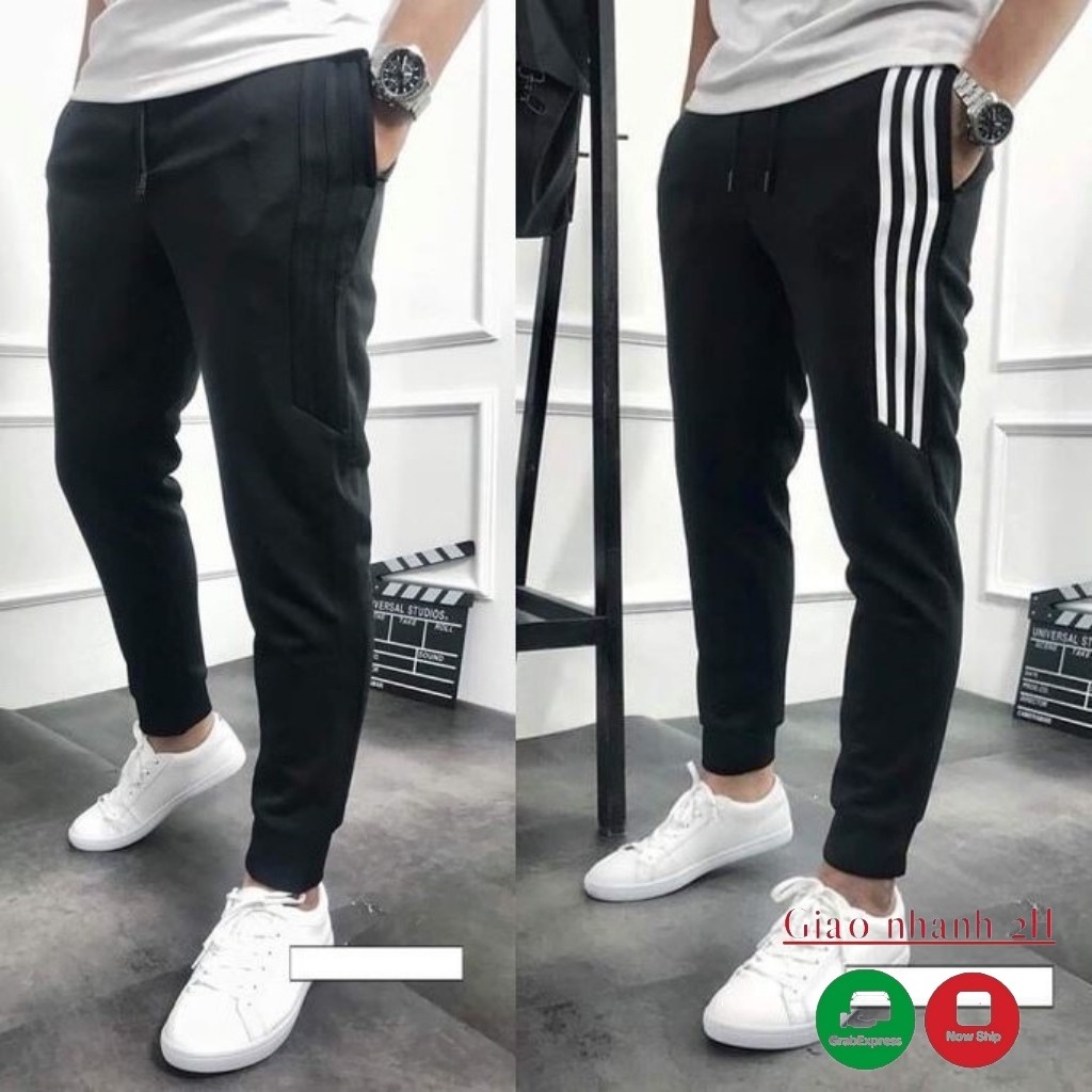 Quần thể thao nam 3 sọc trắng Trẻ Trung thoải mái vận động