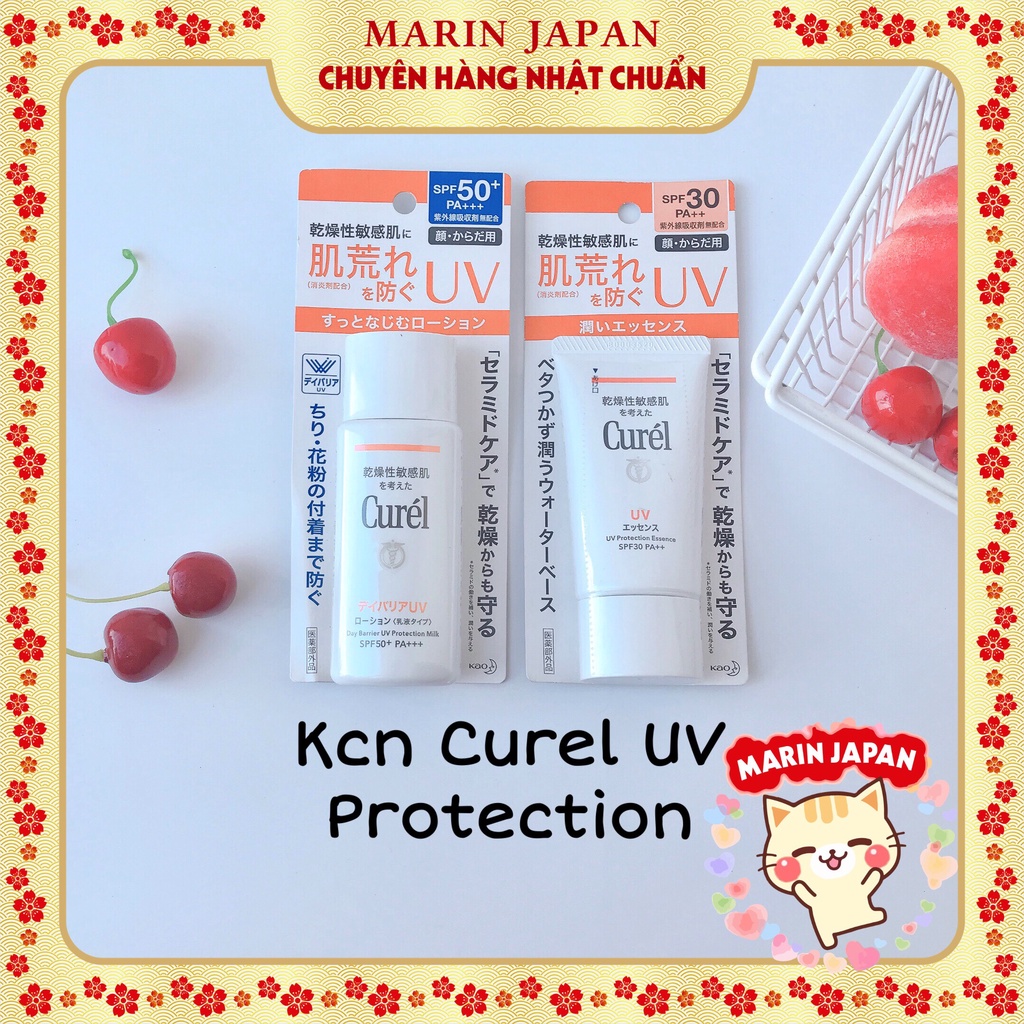 (SALE) Kem chống nắng Curel UV Protection Milk và esence SPF50+/PA+++ mẫu mới