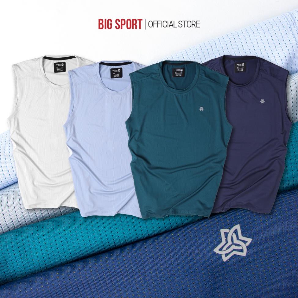 Áo Ba Lỗ Vải Dệt Kim Có các Lỗ Li Ti Siêu Thoáng Mát Co Giãn 4 Chiều Áo Thun Thể Thao Cao Cấp - Big Sport, BS23 *