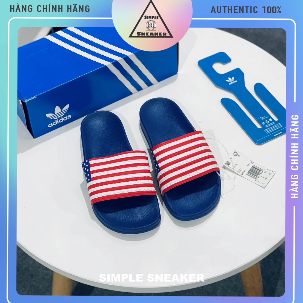 Dép Adidas Made In Italy 💙FREESHIP💙 Adidas Adilette Slides USA Chính Hãng - Dép Quai Ngang Chống Nước