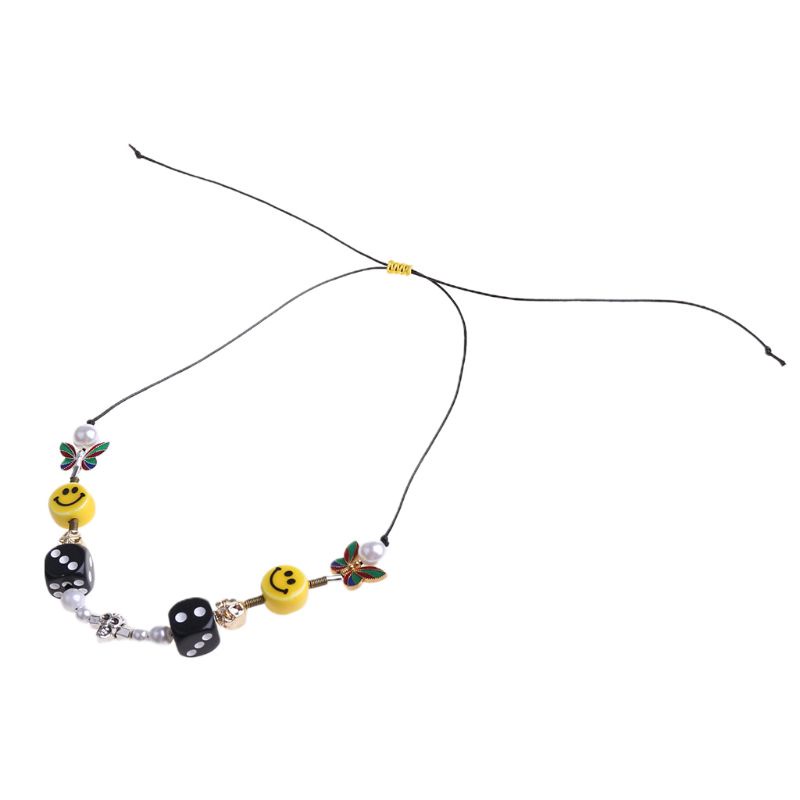 Vòng cổ choker đính hạt hình đầu lâu thời trang cá tính