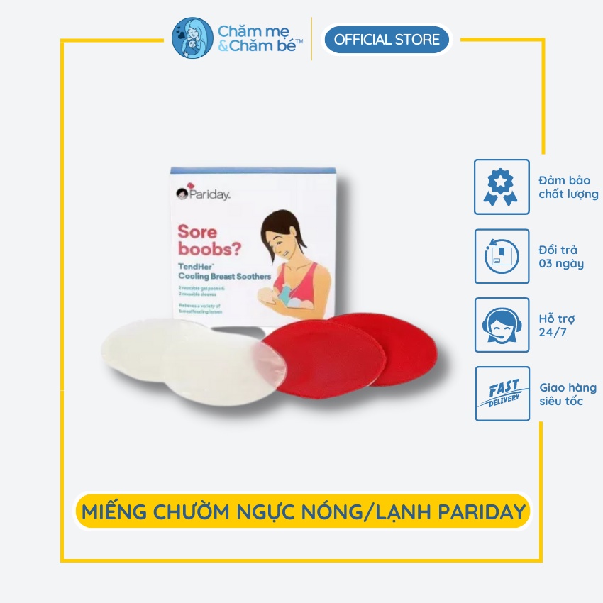 Miếng chườm ngực nóng lạnh Pariday, Mỹ - Miếng chườm ngực giảm đau, Căng tức tắc tia sữa cho mẹ