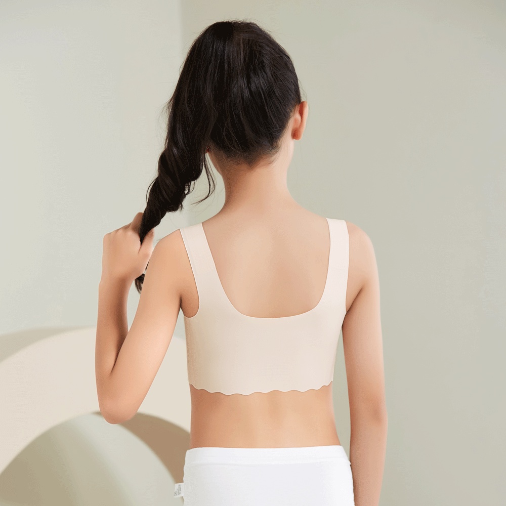 Áo lót học sinh dễ thở cho bé gái mới lớn dậy thì chui đầu không đường may