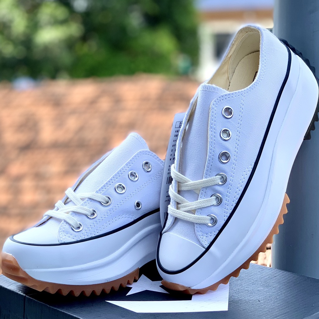 Giày thể thao Sneaker nữ Conevres Run Star trắng cổ thấp (Free ship)(Hàng 1-1 Trung)(Tặng box bảo vệ)