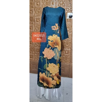 Áo dài mẹ chất lụa thêu và in 3d