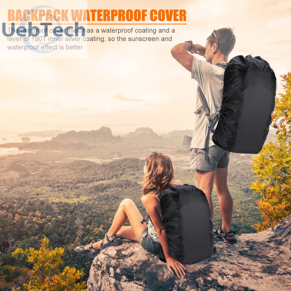Vỏ bọc balo Uebtech 30-75L chống thấm nước tiện dụng khi đi mưa