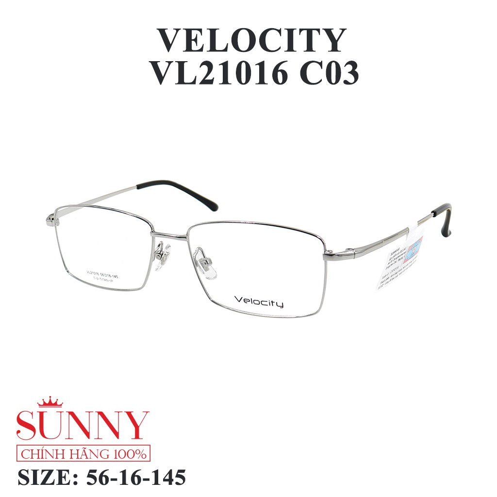 VL21016 - gọng kính kim loại Velocity chính hãng, bảo hành toàn quốc