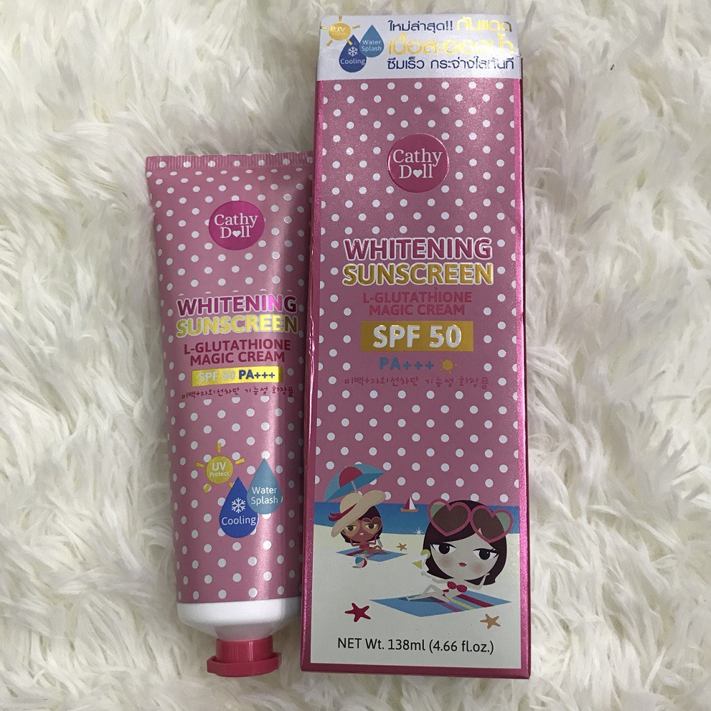 Kem Chống Nắng Trắng Da Cathy Doll Whitening Sunscreen L-glutathione Magic Cream SPF 50 PA+++