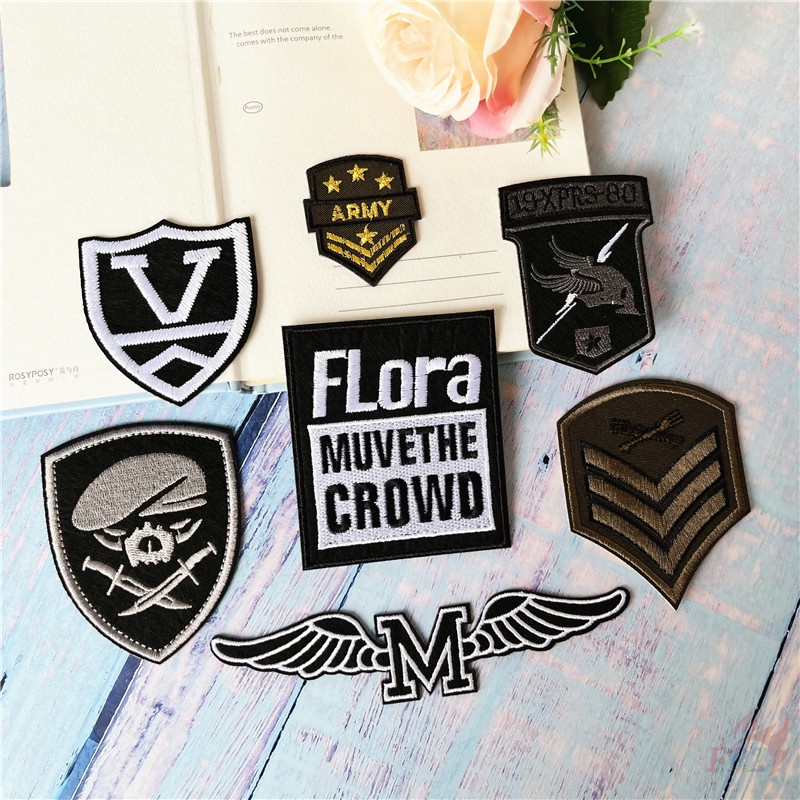 ☸ Sticker Hình Đầu Lâu Và Cánh Đại Bàng Dán Trang Trí Quần Áo ☸ 1 Miếng Dán Ủi Trang Trí Quần Áo