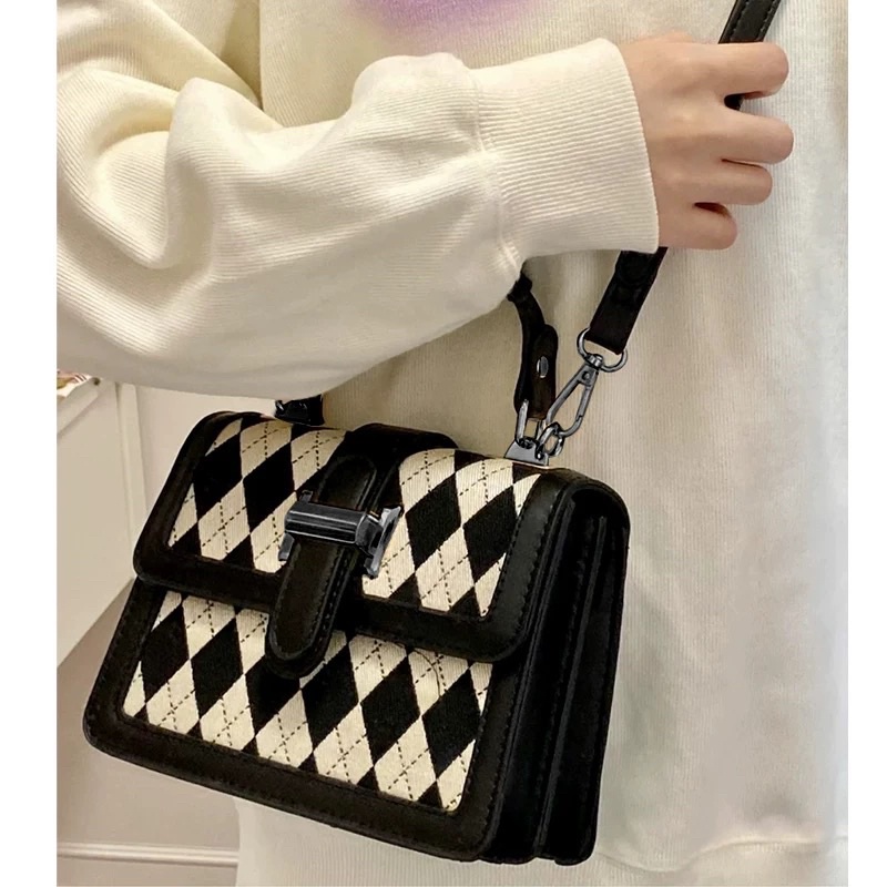 Túi hộp hoạ tiết trám caro | Sugarblingbling