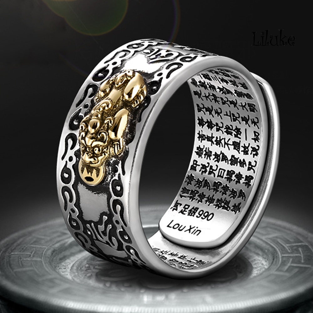 Nhẫn Hợp Kim Mạ Bạc Trang Trí Hình Trái Tim Cá Tính Cho Nam