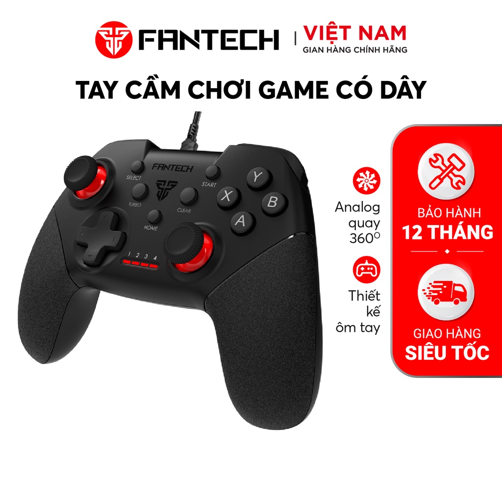 Tay Cầm Chơi Game Có Dây FANTECH SHOOTER II GP13 Có Rung 19 Nút Chân Cắm USB Tương Thích Rộng -  Phân Phối Chính Hãng